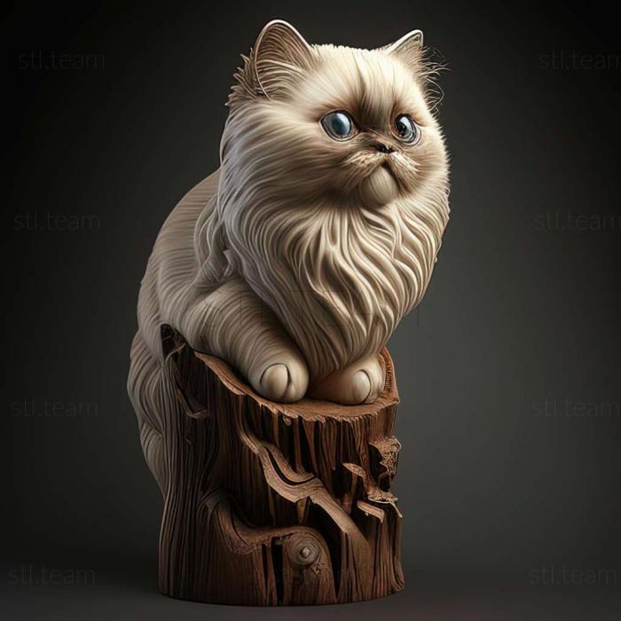 3D model Ragdoll cat (STL)